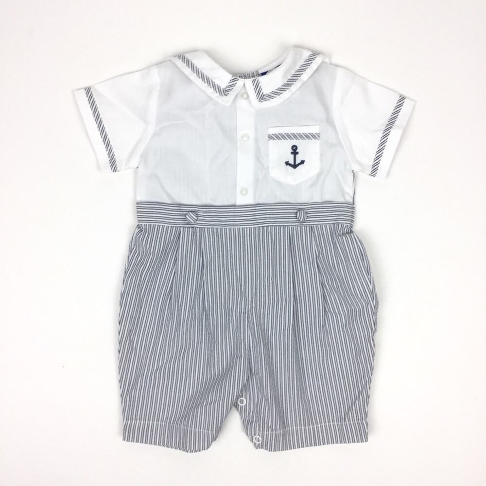 Carriage Boutiques Nautical Romper 9 Months